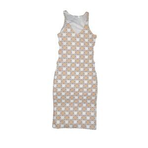 Frankie’s bikini Sterling Terry Midi Dress Nude Daisy NWT